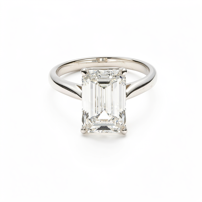 Emerald-Cut Lab-Grown Diamond Solitaire Ring