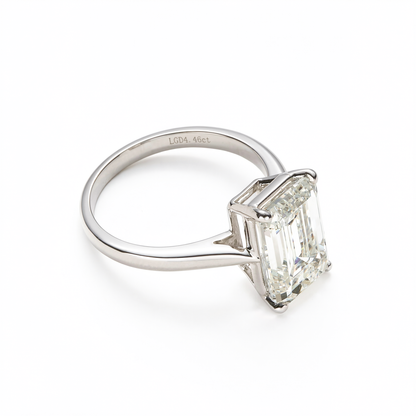 Emerald-Cut Lab-Grown Diamond Solitaire Ring